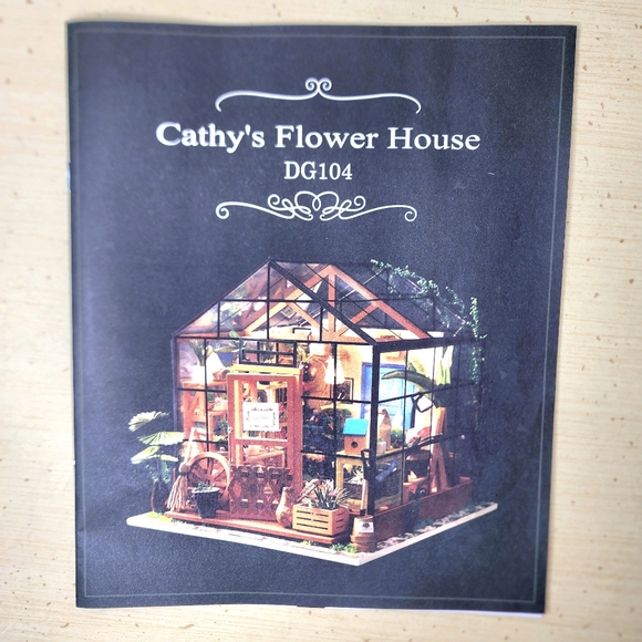 NIB Robotime Miniature Lighted House Kit DG104 Cathy's Flower House - Picture 7 of 10